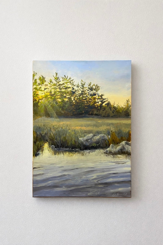 Grassy Pond - Öl auf Leinwand